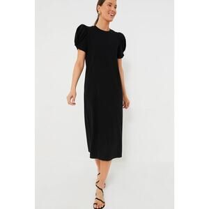 POMANDER PLACE Black Short Sleeve Vesty Maxi Dress Size M NWT